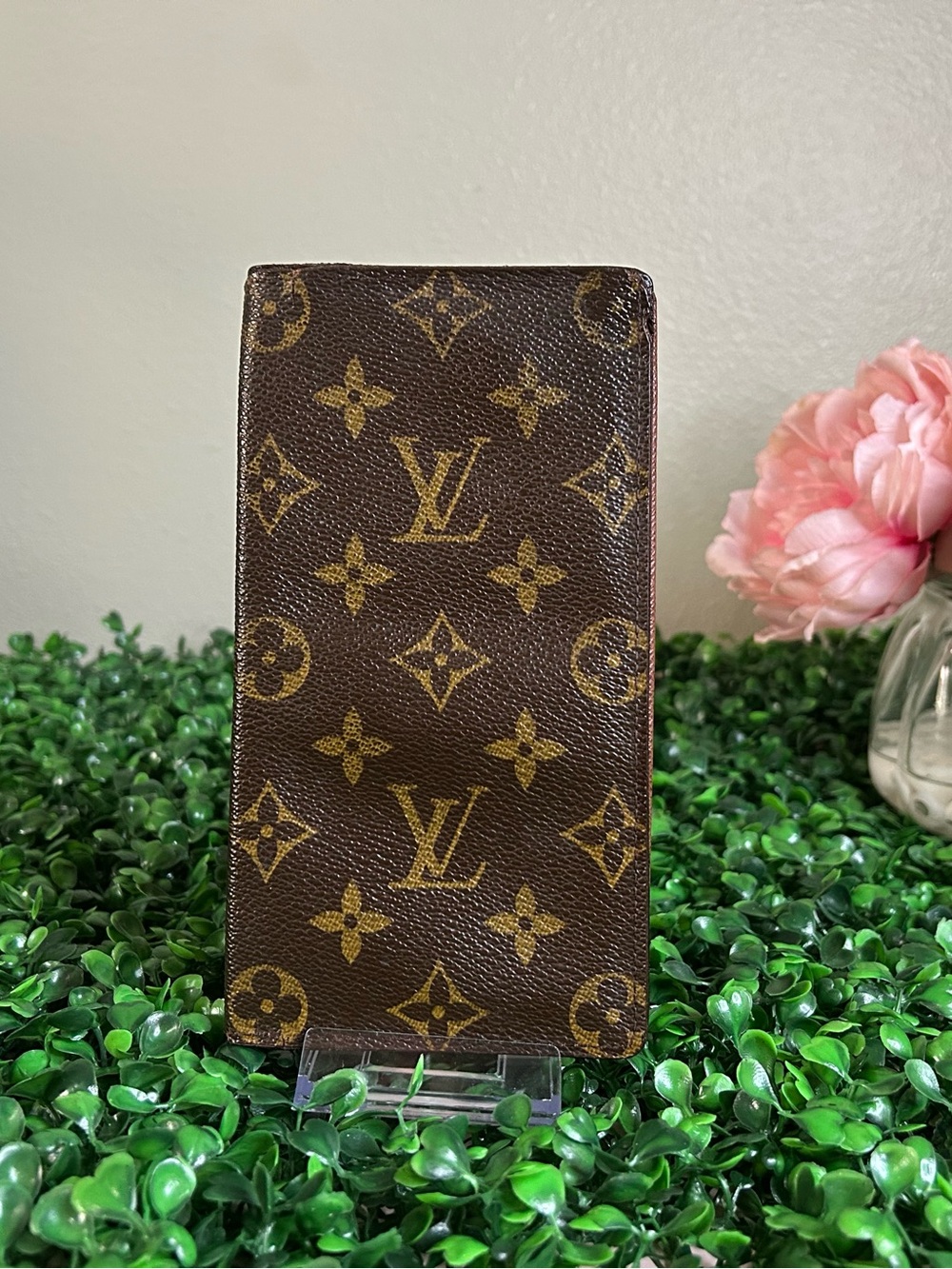 Louis Vuitton Monogram Bifold Long Wallet Checkbook Organizer Vintage